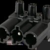 Plug part, 3 pole, screw mounting, screw connection, 0.5-2.5 mm², black, 162063