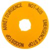 Tabliczka opisowa żółta okrągła fi90 EMERGENCY STOP (DE, GB, NL, F) M22-XAK3 216467