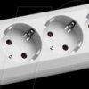 385.270 Socket outlet, 3 sockets, type F - CEE 7/3, white