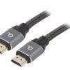 Kabel HDMI, wtyk z obu stron, tekstylny, czarny, 28AWG, dł. przewodu: 1m CCBP-HDMI-1M