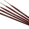Pędzel modelarski z włosiem z kuny, Zahn, zestaw rozm. 5x0, 3x0, 00, 0, 1.
