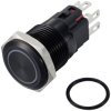 TRU COMPONENTS TC-12647436 Przycisk 250 V/AC 3 A 1 x wył/(wł) IP65 RGB chwilowy Aluminium, anodowane 1 szt.