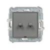 MINI Wyłącznik pojedynczy ze schodowym (wspólne zasilanie) w stylu amerykańskim szary mat 27MWPUS-10.1 KARLIK