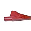 Zacisk krokodylkowy 10A izolowany 7mm Czerwony Mueller Electric