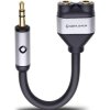 Oehlbach 60021 i-Connect J-AD Audio Y-Adapter 3.5mm Jack to 2x 3.5mm Jack Black