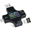 Tester USB C 2 w 1 z ekranem LCD do pomiaru napięcia i prądu, wskaźnik ładowania kabla USB, dla napięcia DC3.6-30V i prądu 0-5.1