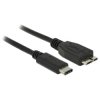 Delock 83676 USB 3.2 Gen 2 Cable USB-C Male to Micro-B Male 0.5m Black