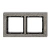 DECO Ramka uniwersalna podwójna - beton (ramka: ciemnoszary spód: czarny) ciemny szary 28-12-DRB-2