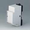 PPO/PC DIN rail enclosure, (L x W x H) 82 x 29 x 86 mm, light gray/black, B6511112