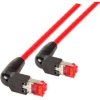 Patch cable, RJ45 plug, angled to RJ45 plug, angled, Cat 6A, S/FTP, LSZH, 0.5 m, red, K4137RT.0,50