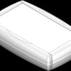 ABS enclosure, (L x W x H) 155 x 96 x 35 mm, light gray/white (RAL 9002), IP54, TN23.30