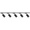 Zestaw 5X Lampa Parma Track 3F Czarna Z Żarówką Led Gu10 Philips 5W Ciepła...