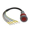 Przedłużacz / adapter elCORD IP67 1m H07RN-F 5G16 z gniazdem 63A-5P i końcówkami oczkowymi M12, 25466010