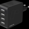 PA0336 USB charger, 24 W, 5 V, 4x USB-A, black