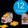 WKS JACK KAT6A STP EA 12 Keystone RJ45 female > LSA Cat.6a, 12 pieces