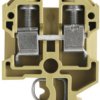 Through terminal block, screw connection, 1.5-10 mm², 2 pole, 57 A, 8 kV, beige/yellow, 0110060000