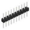 Pin header, 10 pole, pitch 2.54 mm, straight, black, 10046246