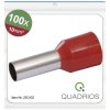 Quadrios 22C432 Ferrule Set 10mm² Red Partially Insulated DIN Colours