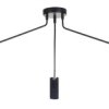 Lampa Sufitowa W Stylu Minimalistycznym Z Trzema Czarnymi Ramionami I...