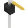 Pin header, 1 pole, pitch 2.54 mm, angled, black, SL30531S