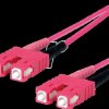 100011766 Fiber Optic Patch Cable, G50/125, OM4, SC / SC, violet, 1 m