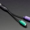 PS/2 Keyboard+Mouse to USB adapter