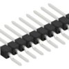 Pin header, 10 pole, pitch 2.54 mm, straight, black, 10050475