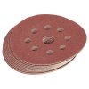 Draper 63372 Pack of 10 125mm Assorted Grit Hook and Loop Sanding Discs
