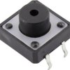 TRU COMPONENTS YST-1103B Przycisk 12 V/DC 0.05 A 1 x wył/(wł) chwilowy (D x S) 12 mm x 12 mm 1 szt.