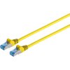Patch cable, RJ45 plug, straight to RJ45 plug, straight, Cat 6A, S/FTP, PVC, 0.5 m, yellow, BYB-5-87F5065
