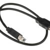 Kabel USB Złącze A USB A Złącze B USB B dł. 500mm Przewód USB USB 2.0 kolor: Czarny