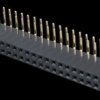 2x 25-pin socket terminal strip, angled, RM 2.54