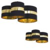 Lampa Sufitowa Palmira Black / Gold 3Xe27 60W Mlp63200 Milagro