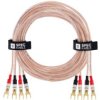Auda Premium Bass Komplet 2X Kabel Głośnikowy 2X1,5Mm2 Ofc Wtyki Widełkowe /3M/