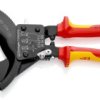 Nożyce do kabli (z mechanizmem zapadkowym) z wielokomponentowymi nasadkami, izolowane wg VDE 95 36 280