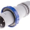 Złącze przemysłowe - zasilające 125A Wtyczka 230 V 2P + E Męski Scame Niebieski Montaż na kablu IP67