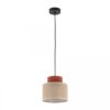 Lampa wisząca z dwukolorowym kloszem o średnicy 25cm DUO JUTA BROWN na E27 2785 TK Lighting