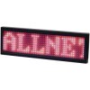 Allnet 167016 LED name badge red lightweight plastic battery-operated