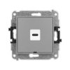 Icon Mechanizm Gniazda Pojedynczego 1Xusb C-C, Bez Pola Opisowego Szary Mat...