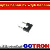 Adapter banan 2x wtyk bananowy (zwora)