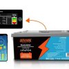 Akumulator LiFePO4 (litowo-żelazowo-fosforanowy) 12,8V 200Ah z układem BMS, wyświetlaczem LCD i Bluetooth
