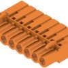 Pin header, 8 pole, pitch 5.08 mm, straight, orange, 1610550000