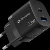 X-PS120 USB-Ladegerät, 33 W, GaN, PD, 1x USB-C, 1x USB-A, schwarz