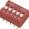 Przełącznik DIP Conrad DS- 05, 5 x On / Off, 5-Pin