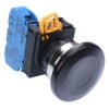 YW4B-M4E10B Black 22mm Metal Bezel Mushroom Momentary Push Button Switch NO IP65 IDEC