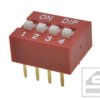 DIP switch 4 poz. przełącznik RoHS; czerwony