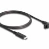 Delock USB-C Kabel USB 3.2 Gen2 Złącze żeńskie USB-C®, Złącze męskie USB-C® 1.00 m czarny 87824