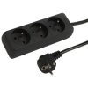 Przedłużacz sieciowy 3-Gniazda z uziemieniem 3m czarny
