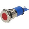 R-TECH 657111 Panel Indicator 12mm Domed 24V Grn Black Plated Brass