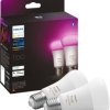 Philips Hue Zestaw dwóch żarówek LED 871951429131700 EEK: F (A - G) Hue White & Col. Amb. Doppelpack 2x800lm 75W E-27 11